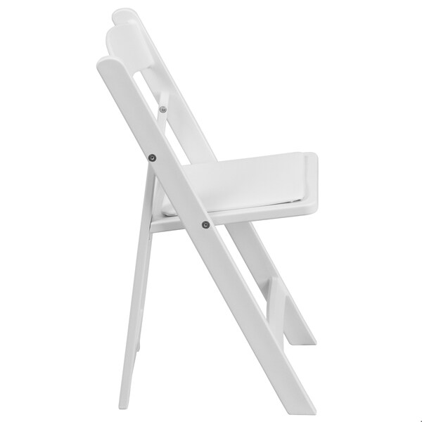 Flash Furniture Kids White Resin Folding Chair w/ Padded Seat, PK10 - 10-LE-L-1K-GG