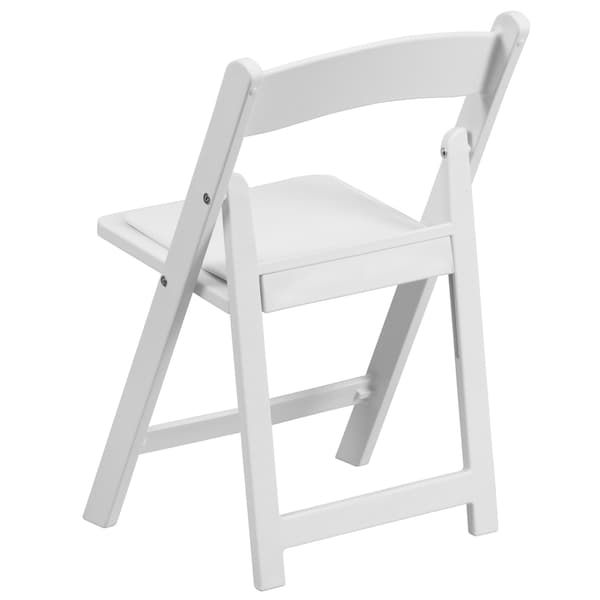 Flash Furniture Kids White Resin Folding Chair w/ Padded Seat, PK10 - 10-LE-L-1K-GG