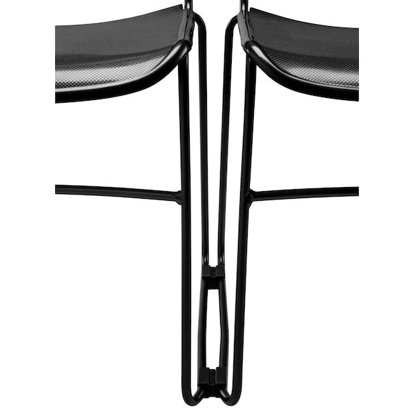 National Public Seating Commercialine Compact Stack Chair, Black - 850