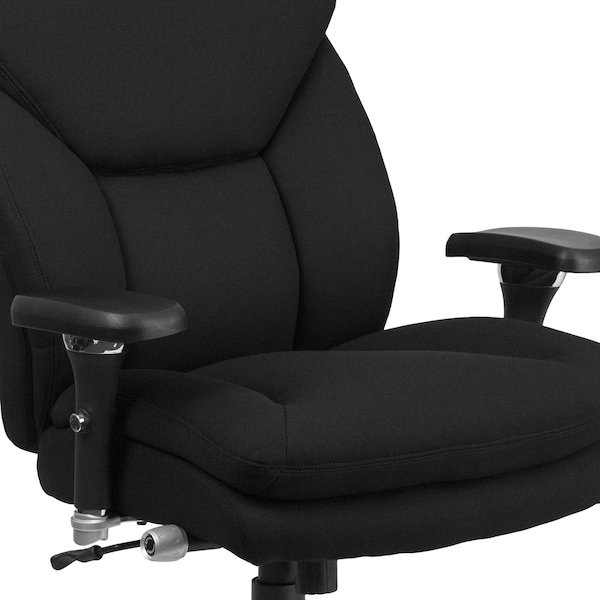 Flash Furniture Hercules Office Chair, Black Seat, Black Back, 32 3/4 in W 34" L 48" H, Adjustable Padded - GO-2085-GG