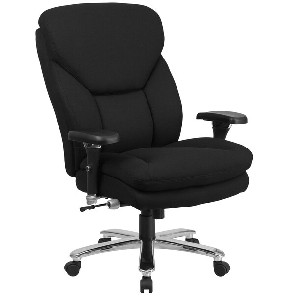 Flash Furniture Hercules Office Chair, Black Seat, Black Back, 32 3/4 in W 34" L 48" H, Adjustable Padded - GO-2085-GG