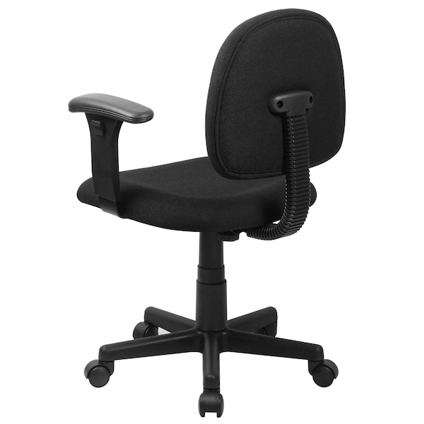 Flash Furniture Fabric Task Chair, 21 1/2-, Adjustable Padded, Black - BT-660-1-BK-GG