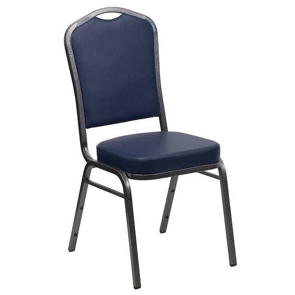 Flash Furniture Hercules Banquet Chair, 17-1/4 in W 20-1/4" L 38" H, Vinyl Seat - FD-C01-SILVERVEIN-NY-VY-GG