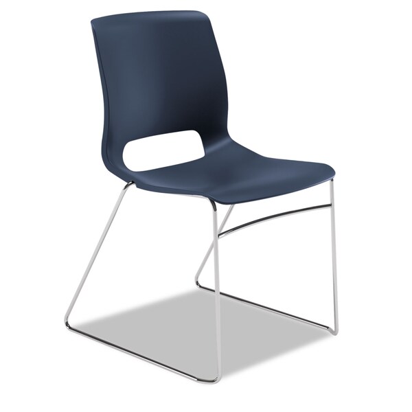 Hon Motivate High-Density Stacking Chair, Supports 300 lb, 17.75 in. Seat Height, 4PK - HMS1.N.RE.Y
