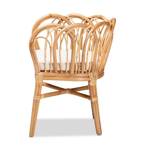 Bali & Pari bali & pari Melody Modern and Contemporary Natural Rattan Dining Chair - 185-11868-ZORO