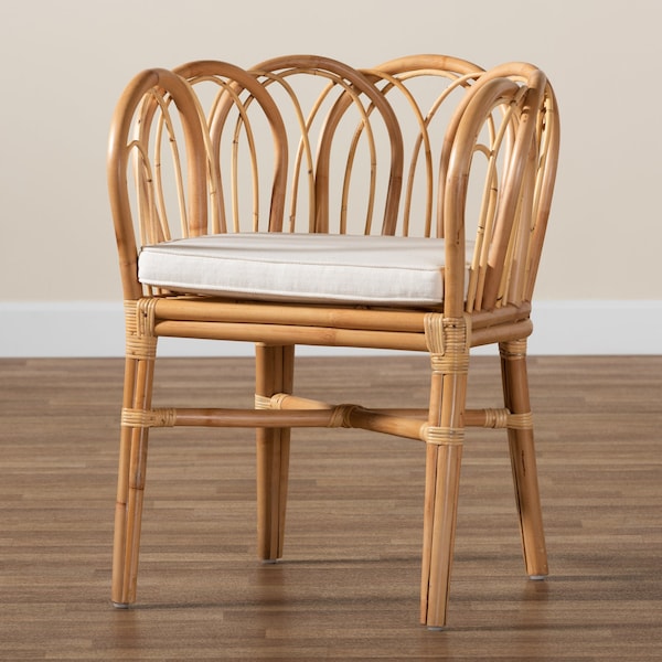 Bali & Pari bali & pari Melody Modern and Contemporary Natural Rattan Dining Chair - 185-11868-ZORO