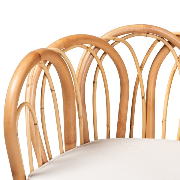 Bali & Pari bali & pari Melody Modern and Contemporary Natural Rattan Dining Chair - 185-11868-ZORO