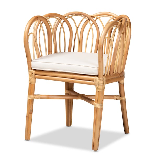 Bali & Pari bali & pari Melody Modern and Contemporary Natural Rattan Dining Chair - 185-11868-ZORO