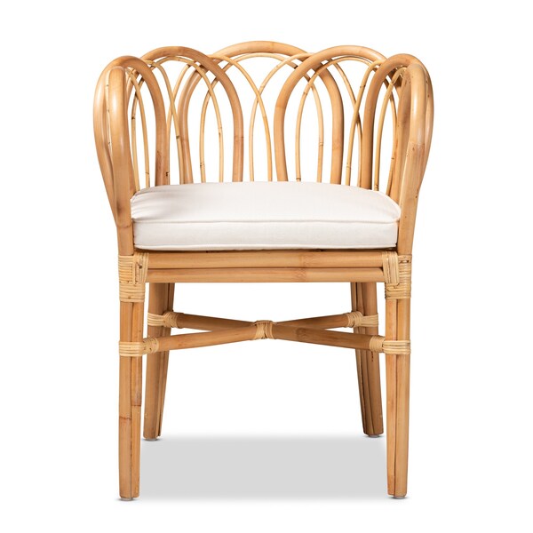 Bali & Pari bali & pari Melody Modern and Contemporary Natural Rattan Dining Chair - 185-11868-ZORO