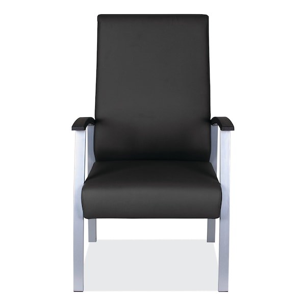 Alera Chairs/Stools, Black Seat, Black Back, 24.6" W 26.96" L 42.91" H, Curved Loop, Polyurethane Seat - ALEML2419