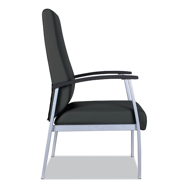 Alera Chairs/Stools, Black Seat, Black Back, 24.6" W 26.96" L 42.91" H, Curved Loop, Polyurethane Seat - ALEML2419