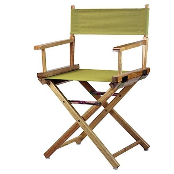 Casual Home Casual Home 200-00-021-100 18 in. Directors Chair; Natural Frame with Olive Canvas - 200-00/021-100