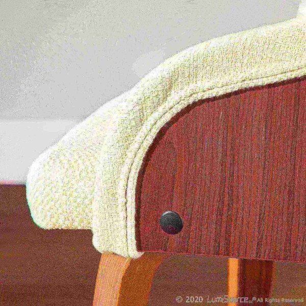 Lumisource Bacci Dining/ Accent Chair in Walnut Wood and Cream Fabric - CH-BCCI WL+CR