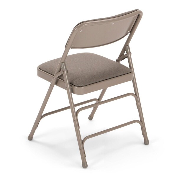 Atlas Commercial Products Triple-Braced Fabric Padded Metal Folding Chair, Gray - MFC22GRYFP