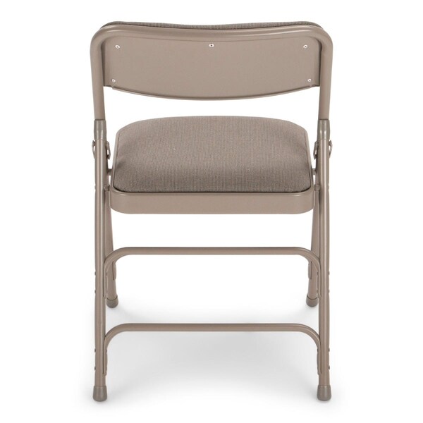 Atlas Commercial Products Triple-Braced Fabric Padded Metal Folding Chair, Gray - MFC22GRYFP