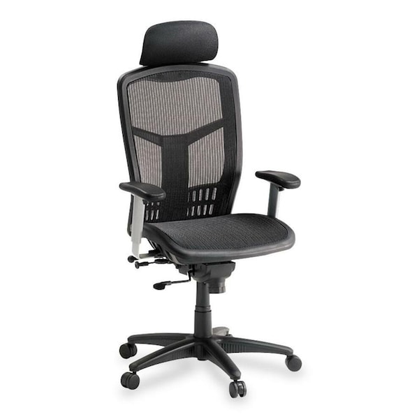 Lorell ErgoMesh Series Mesh High-Back Office Chair, Black - LLR60324