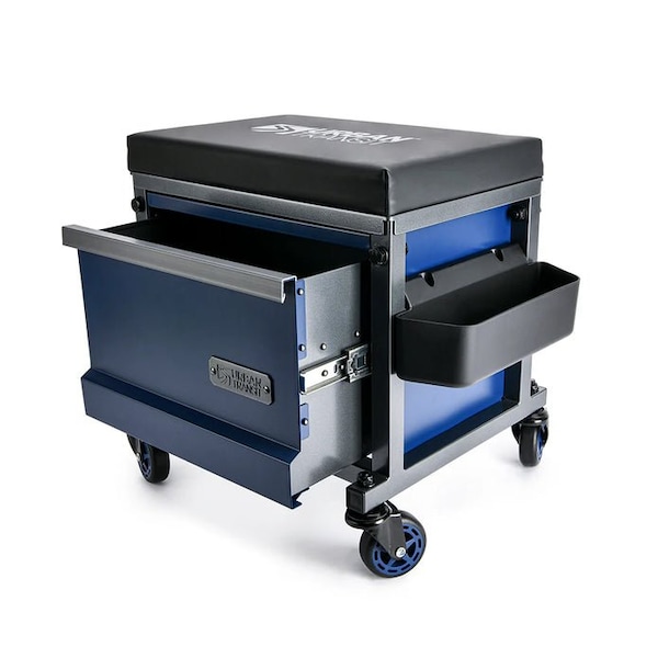 Urban Transit SIDEKICK SHOP STOOL with Tool Drawer Padded Seat, Pro-Glide Casters and 500lb Capacity - 53297