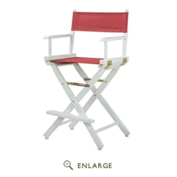 Casual Home Casual Home 220-01-021-48 24 in. Directors Chair White Frame with Burgundy Canvas - 220-01/021-48