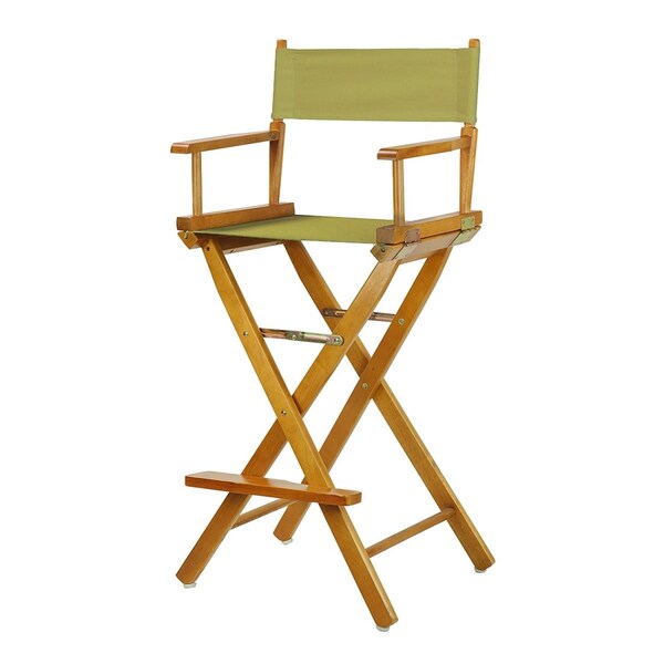 Casual Home 230-05-021-100 30 in. Directors Chair Honey Oak Frame with Olive Canvas - 230-05/021-100