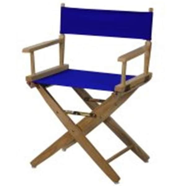 American Trail American Trails 206-00-032-13 18 in. Extra-Wide Premium Directors Chair; Natural Frame with Royal Blue Color Cover - 206-00/032-13