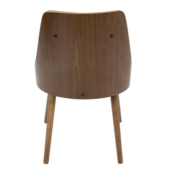 Lumisource Gianna Dining/Accent Chair in Walnut with Brown Faux Leather - CH-JY-GNN WL+BN