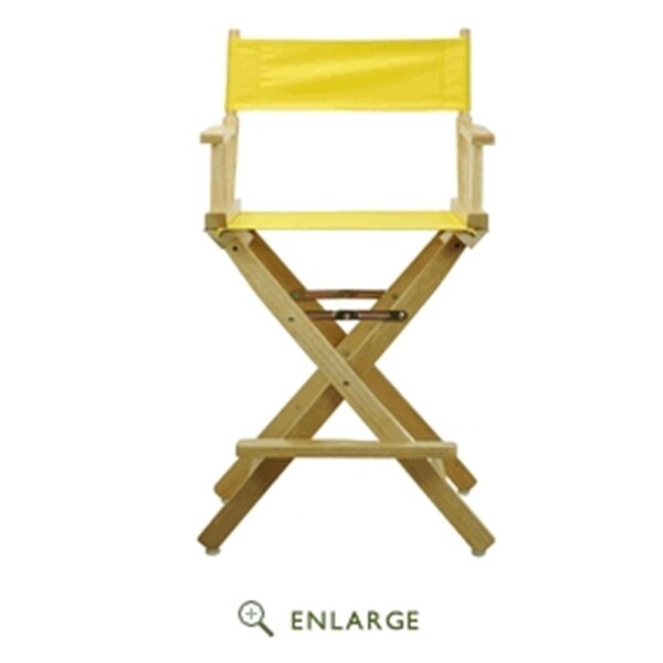 Betterbeds 220-00-021-14 24 in. Directors Chair Natural Frame with Yellow Canvas - BE4269193