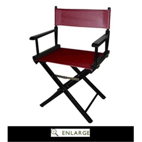 Casual Home Casual Home 200-02-021-48 18 in. Directors Chair Black Frame with Burgundy Canvas - 200-02/021-48