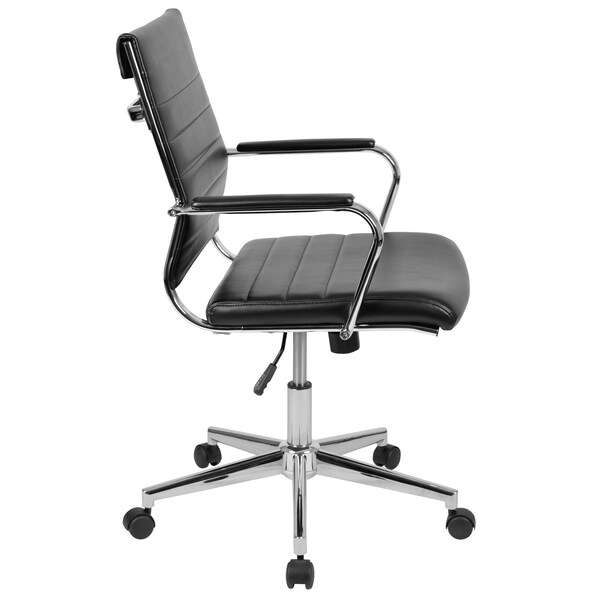 Flash Furniture Office Chair, Padded Arms, Black - BT-20595M-1-BK-GG