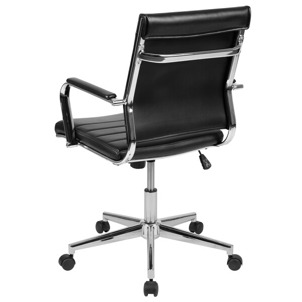 Flash Furniture Office Chair, Padded Arms, Black - BT-20595M-1-BK-GG