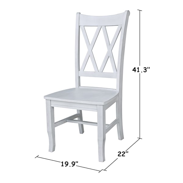 International Concepts Double XX Back Chair in Chalk - 1C28-220