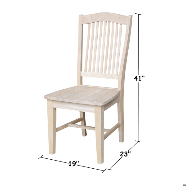 Whitewood Industries Chairs, Wood Back, 40.9 W 22.7 H - C-49P