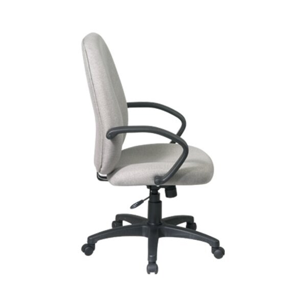 Office Star Exec Chair, Fabric, Burgundy, 19-23"Seat Ht, Back Width: 21" - EX2654-227