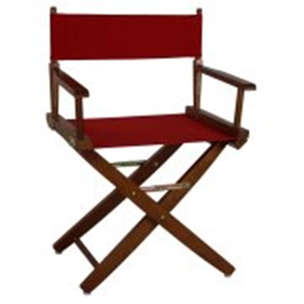 Doba-Bnt 206-04-032-11 18 in. Extra-Wide Premium Directors Chair, Oak Frame with Red Color Cover - SA2691189