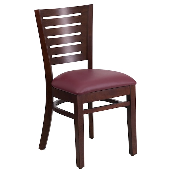 Flash Furniture Darby Restaurant Chair, Wood Back, 17-1/4 in W 20-1/2" L 33-1/2" H - XU-DG-W0108-WAL-BURV-GG