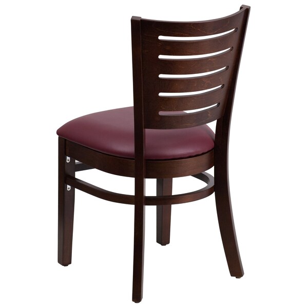 Flash Furniture Darby Restaurant Chair, Wood Back, 17-1/4 in W 20-1/2" L 33-1/2" H - XU-DG-W0108-WAL-BURV-GG