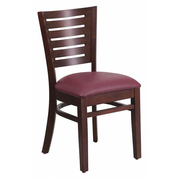 Flash Furniture Darby Restaurant Chair, Wood Back, 17-1/4 in W 20-1/2" L 33-1/2" H - XU-DG-W0108-WAL-BURV-GG