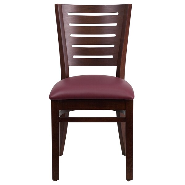 Flash Furniture Darby Restaurant Chair, Wood Back, 17-1/4 in W 20-1/2" L 33-1/2" H - XU-DG-W0108-WAL-BURV-GG