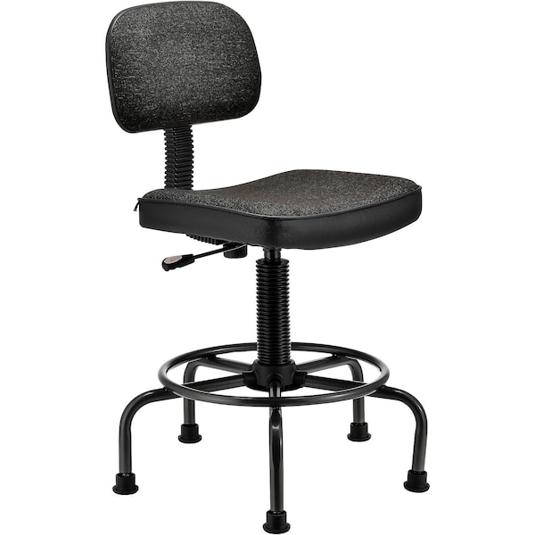 Global Industrial Ultra Comfort Fabric Stool, Black - 240137