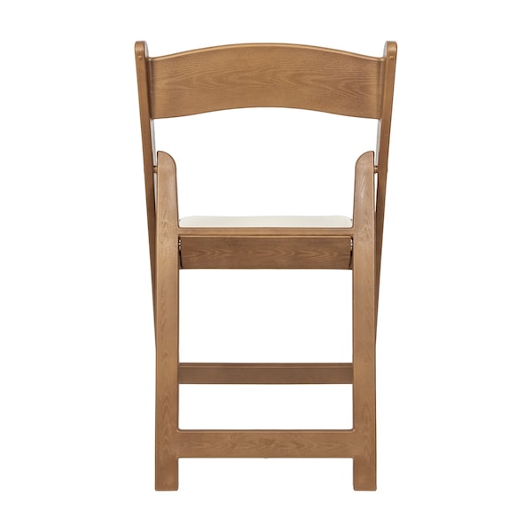 Flash Furniture HERCULES Commercial Chestnut Indoor/Outdoor Lightweight Wood Look Resin Folding Event Chair, 2PK - 2-L-1-WG-RESIN-CHSNT-GG