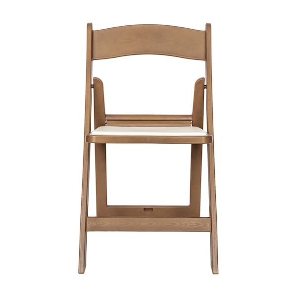 Flash Furniture HERCULES Commercial Chestnut Indoor/Outdoor Lightweight Wood Look Resin Folding Event Chair, 2PK - 2-L-1-WG-RESIN-CHSNT-GG