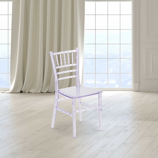 Flash Furniture Kids Crystal Transparent Chiavari Chair, PK10 - 10-LE-L-7K-CL-GG