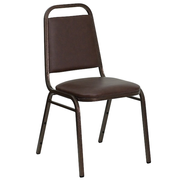 Flash Furniture Brown Vinyl Banquet Chair - 4-FD-BHF-2-BN-GG