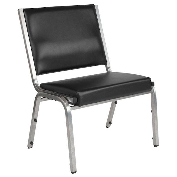 Flash Furniture 4 Pack HERCULES Series 1000 lb. Rated Black Antimicrobial Vinyl Bariatric Medical Reception Chair - 4-XU-DG-60442-660-1-BV-GG