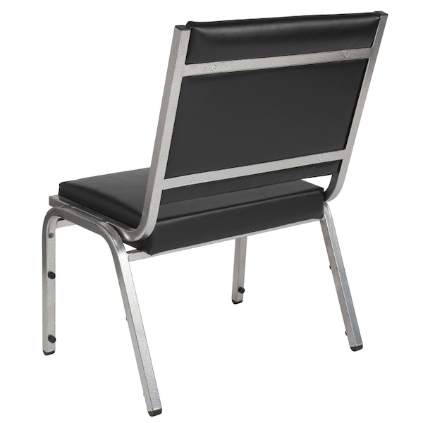 Flash Furniture 4 Pack HERCULES Series 1000 lb. Rated Black Antimicrobial Vinyl Bariatric Medical Reception Chair - 4-XU-DG-60442-660-1-BV-GG