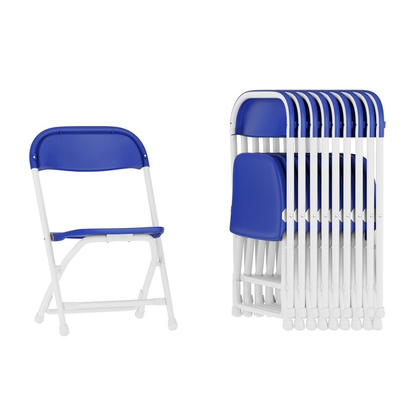 Flash Furniture Kids Blue Plastic Folding Chair - 10-Y-KID-BL-GG