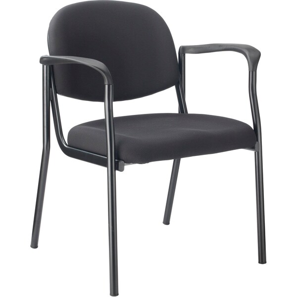 Global Industrial Contoured Chair With Arms, Fabric Upholstery, Black - 516129BK