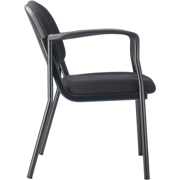 Global Industrial Contoured Chair With Arms, Fabric Upholstery, Black - 516129BK