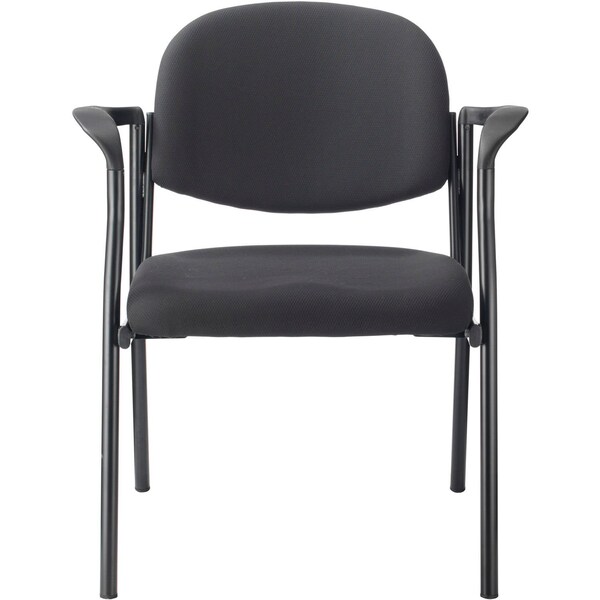 Global Industrial Contoured Chair With Arms, Fabric Upholstery, Black - 516129BK