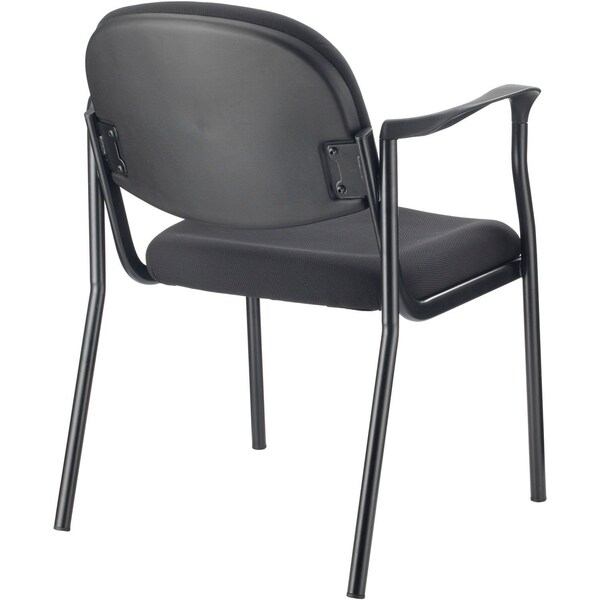 Global Industrial Contoured Chair With Arms, Fabric Upholstery, Black - 516129BK