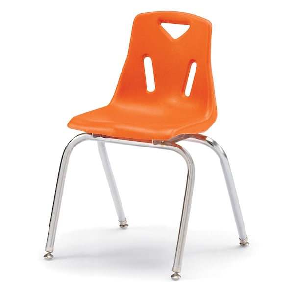 Jonti-Craft Berries Stacking Chair with Chrome-Plated Legs, 18 in. Ht, Orange - 8148JC1114